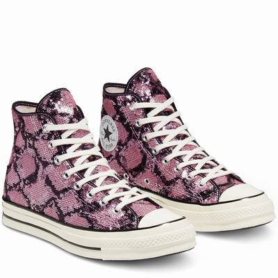 Női Converse Snakequins Chuck 70 Magasszárú Cipő CO0371598 Világos Lila/Bézs